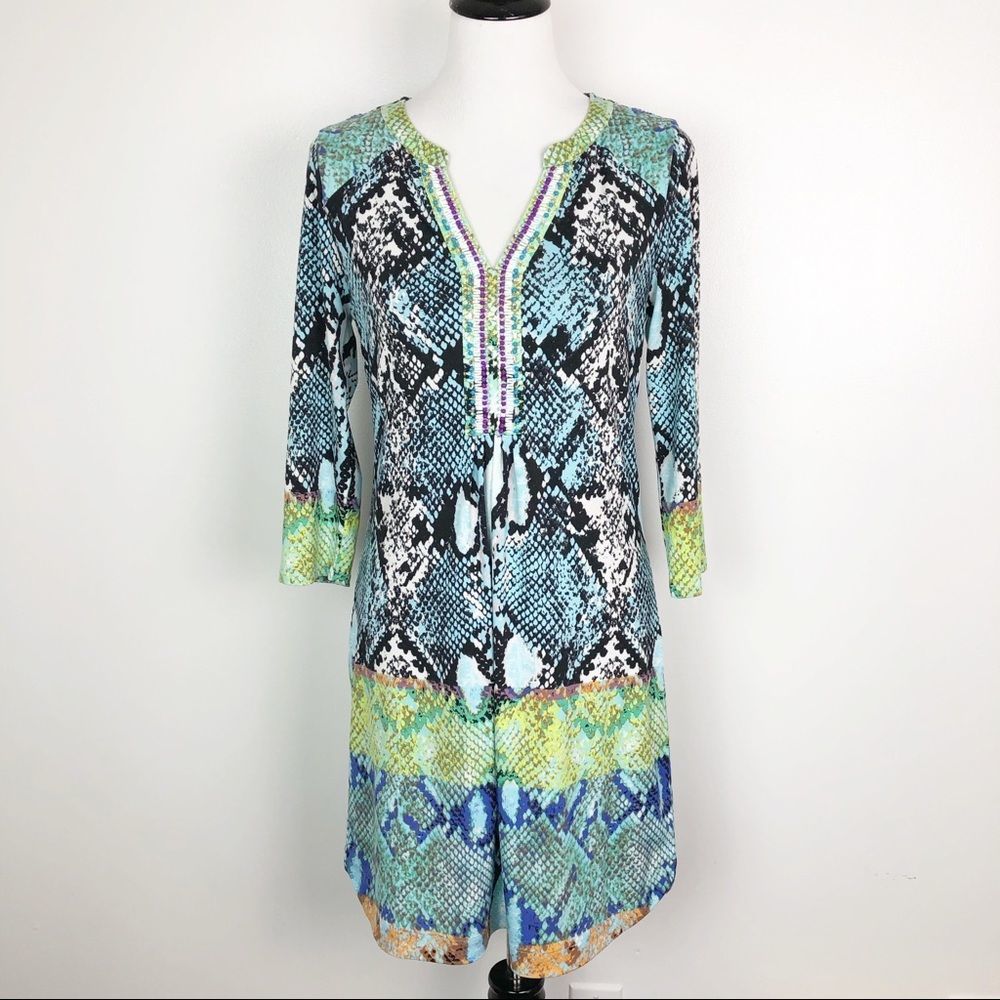 Hale Bob Snake spring Embellished Jeweled Dress
